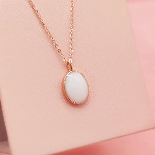 Simple Oval Breastmilk Necklace