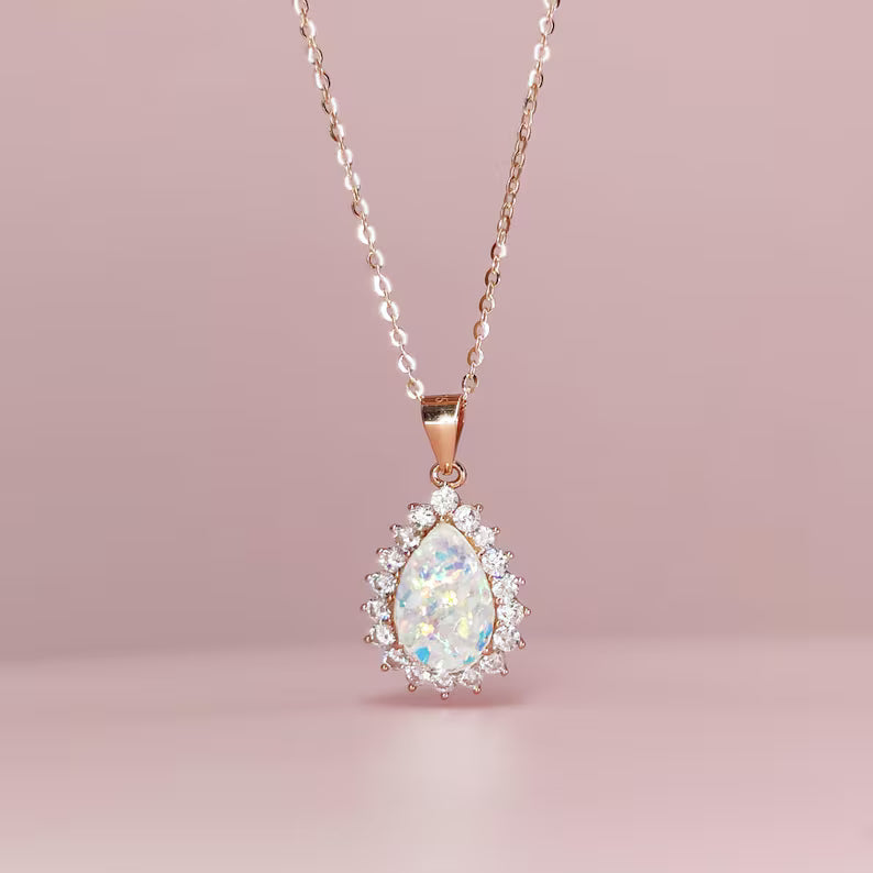 Starburst Teardrop Cremation Necklace