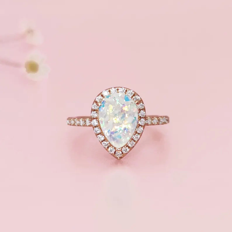 Cremation Teardrop Ring